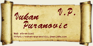 Vukan Puranović vizit kartica